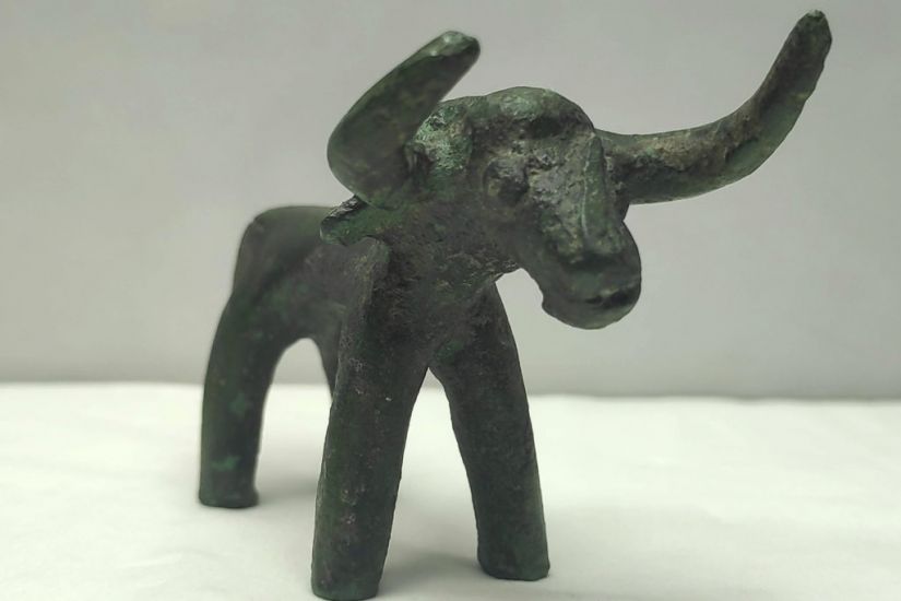 Ancient Bronze Figurine Of Bull Uncovered In Southern Greece