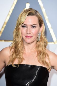 Kate Winslet Strapless Dress in a Director's Chair
