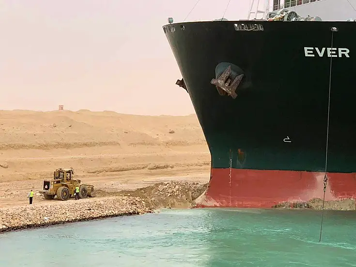 Suez Canal Blocked After Large Cargo Ship Turns Sideways