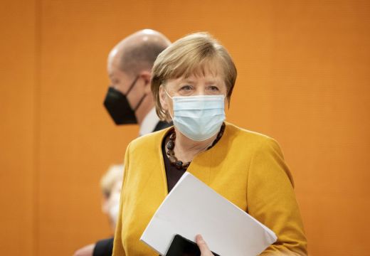Germany's Angela Merkel Receives Shot Of Astrazeneca Covid Vaccine