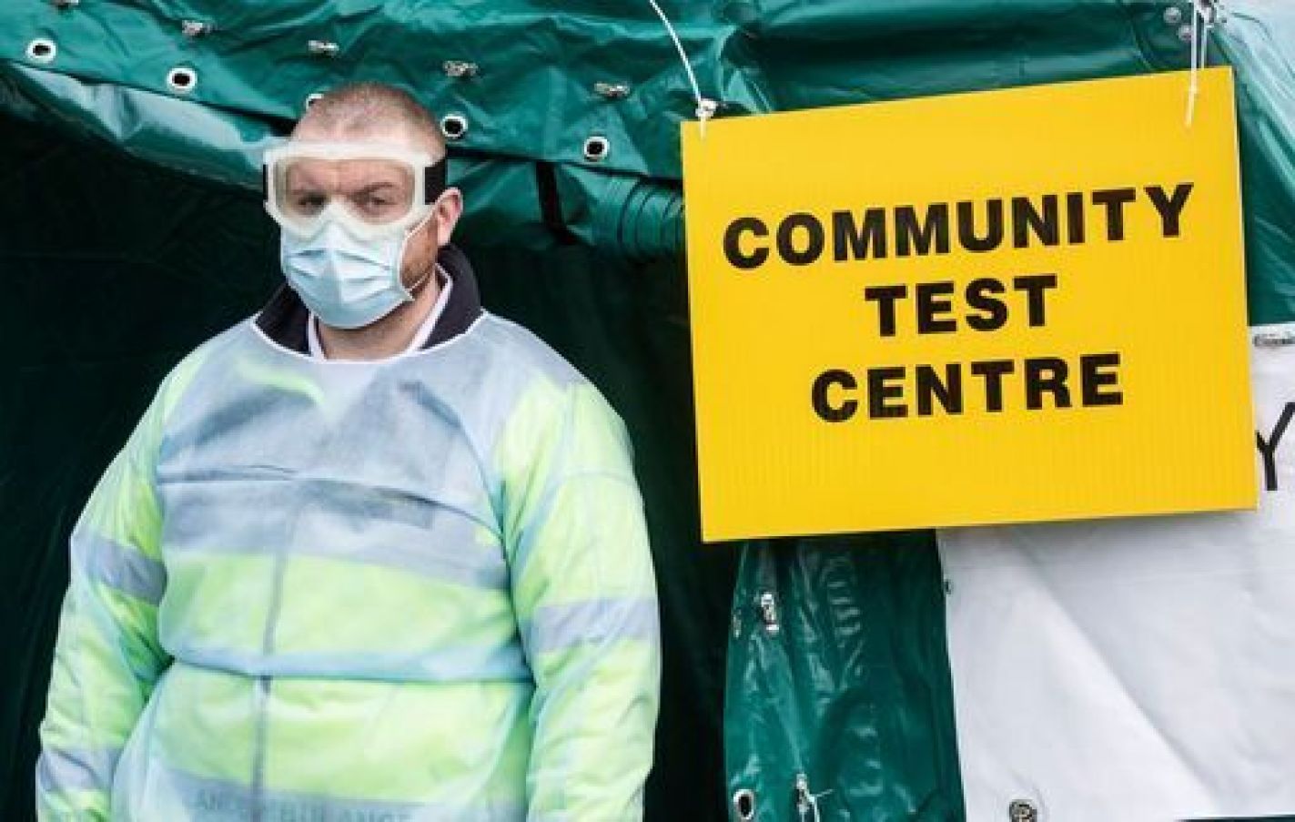 Members Of The National Ambulance Service Working At A Walk-In Test Centre On The Grounds Of Grangegorman Primary Care Centre In Dublin As A Number Of Centres Have Opened In Areas Where There Is A High Rate Of Covid-19 Transmission. The Public Does Not Need To Get A Gp Referral And All Tests Will Be Free Under The New Initiative. Picture Date: Thursday March 25, 2021.