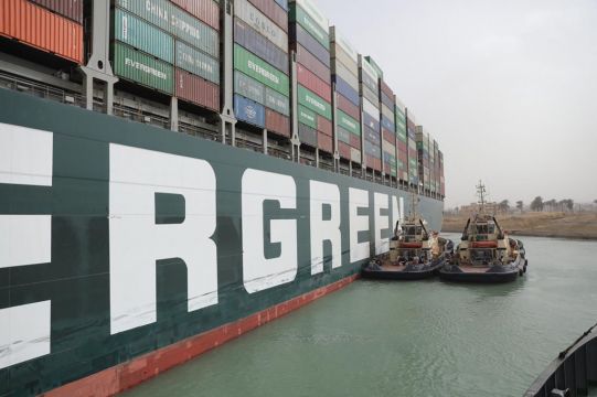 Egypt Races To Dislodge Giant Vessel Blocking Suez Canal