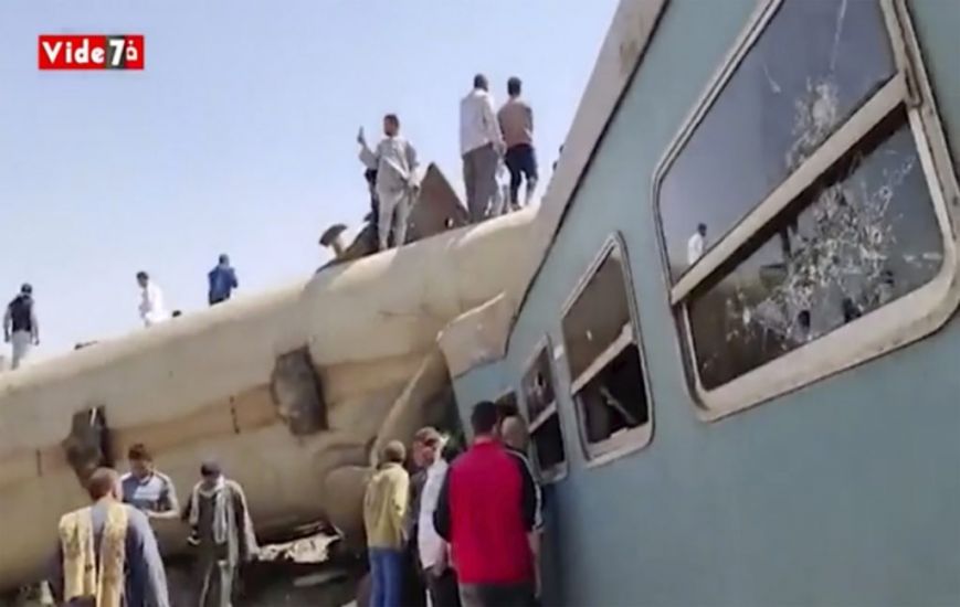 32 Killed As Two Trains Collide In Southern Egypt