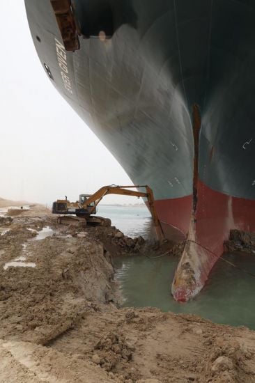 Suez Canal Remains Blocked Amid Efforts To Free Trapped Vessel