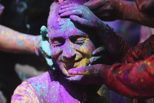 People Gather For Holi Celebrations In India As Virus Cases Surge