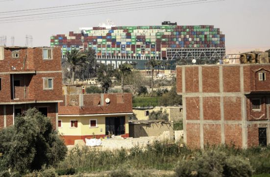 Villagers Have The Perfect View Of Efforts To Free Stricken Container Ship