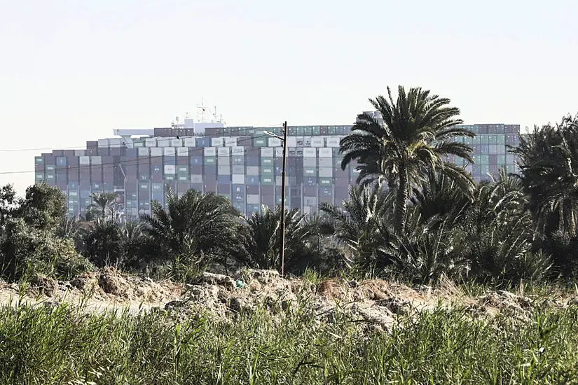 Workers Free Stricken Container Ship Which Was Blocking Suez Canal