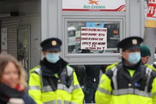Second Anti-Lockdown Protest Takes Place In Cork City Centre