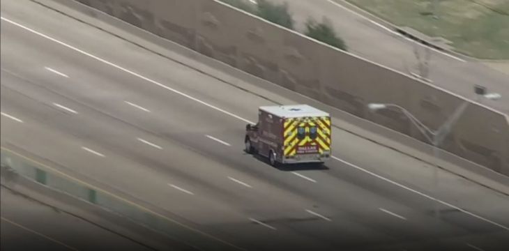 In Video: Police Chase Stolen Ambulance In Texas