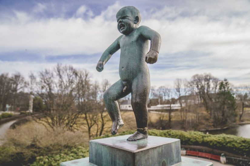 Vandals Damage Famous Norwegian Baby Statue In Oslo Park