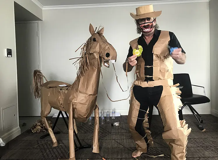 A Paper Cowboy Rides Out His Quarantine In Australian Hotel