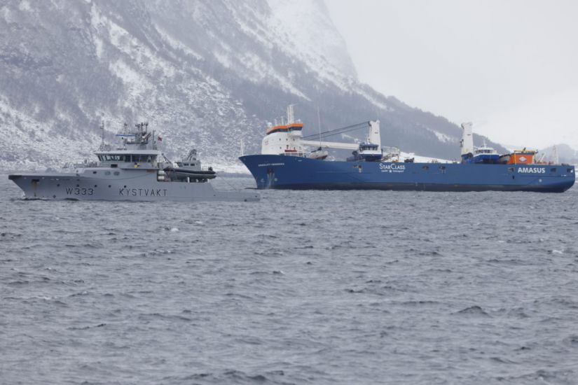 Salvage Crews Tow Drifting Dutch Freighter To Port In Norway