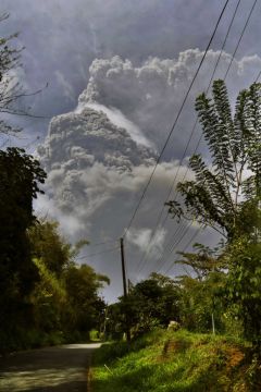 Ash Pours Down On Caribbean Island After Volcanic Explosion