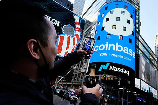 Cryptocurrency Exchange Coinbase Soars In Us Market Debut