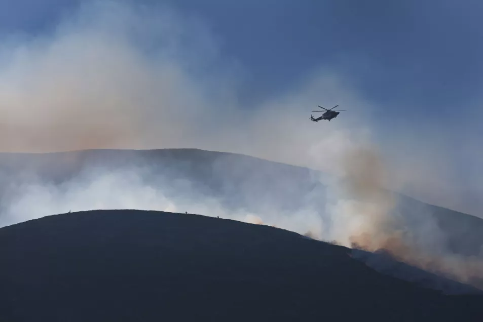 Major Incident Declared As Mourne Mountains Moorland Fire Continues