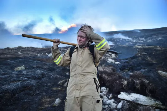 In Pictures: Exhausted Fire Crews Battle Blaze In Mourne Mountains