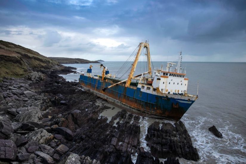 Firefighters Battle Blaze On Co Cork Ghost Ship