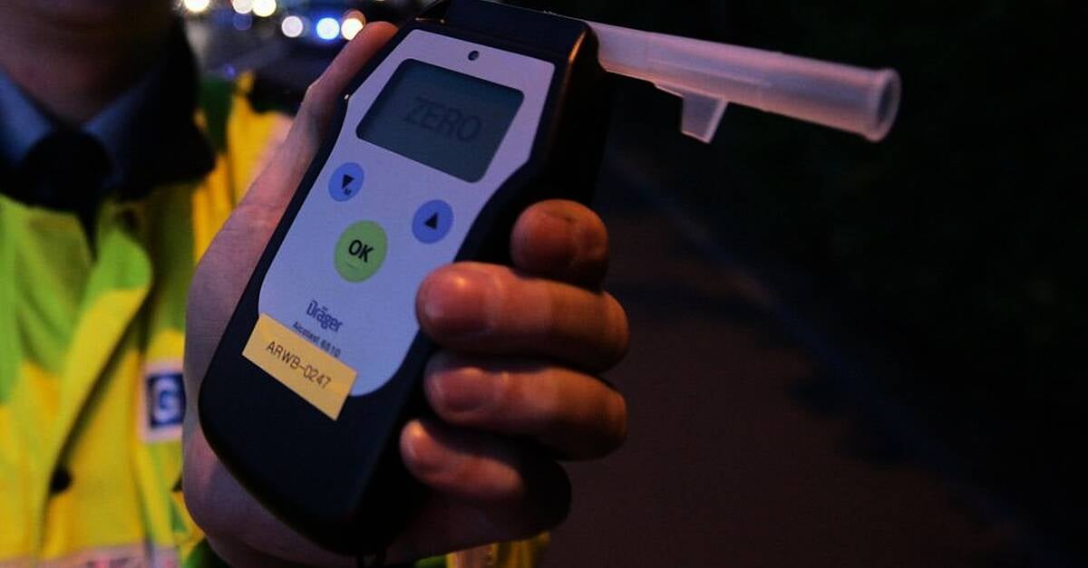 Nearly half of the people who failed a breathalyser test