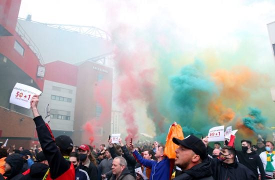 Manchester United Fans Storm Old Trafford To Protest Against Glazers On Pitch