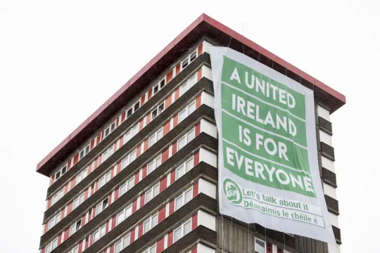 United Ireland Banner On Belfast Tower Block Removed