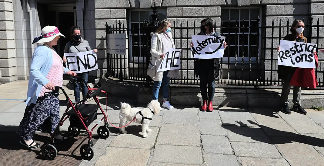 Protests Staged Outside Maternity Hospitals As Covid Restrictions Rumble On