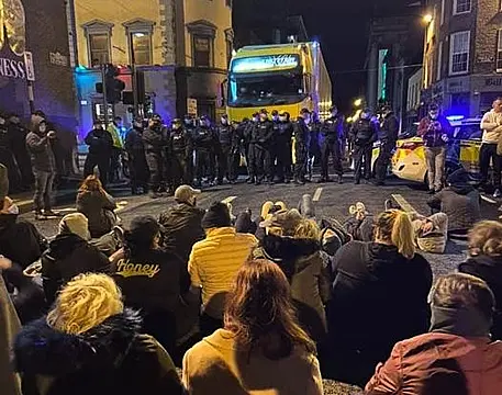 Former Debenhams Workers Stage Sit-Down Protest In Limerick