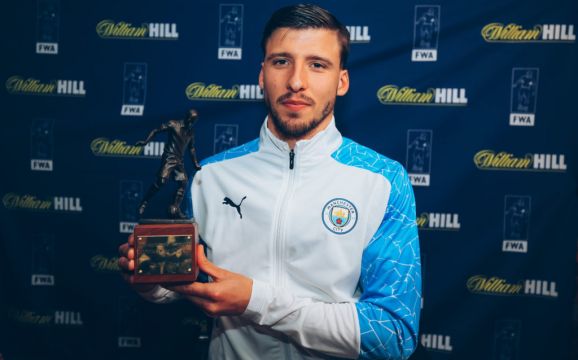 Manchester City Defender Ruben Dias Named Fwa Footballer Of The Year