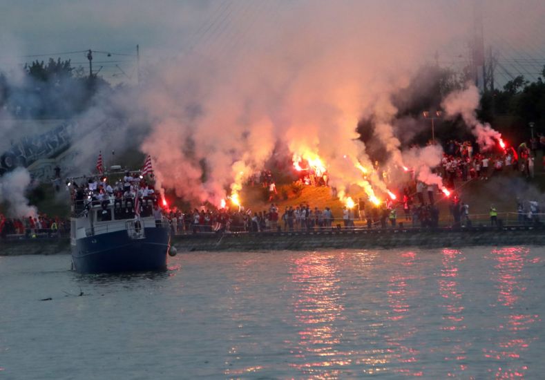 Red Star Belgrade Fans Riot During Serbian Title Celebration