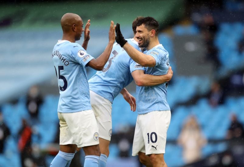 Aguero Bows Out In Style As Champions Man City Rout Everton