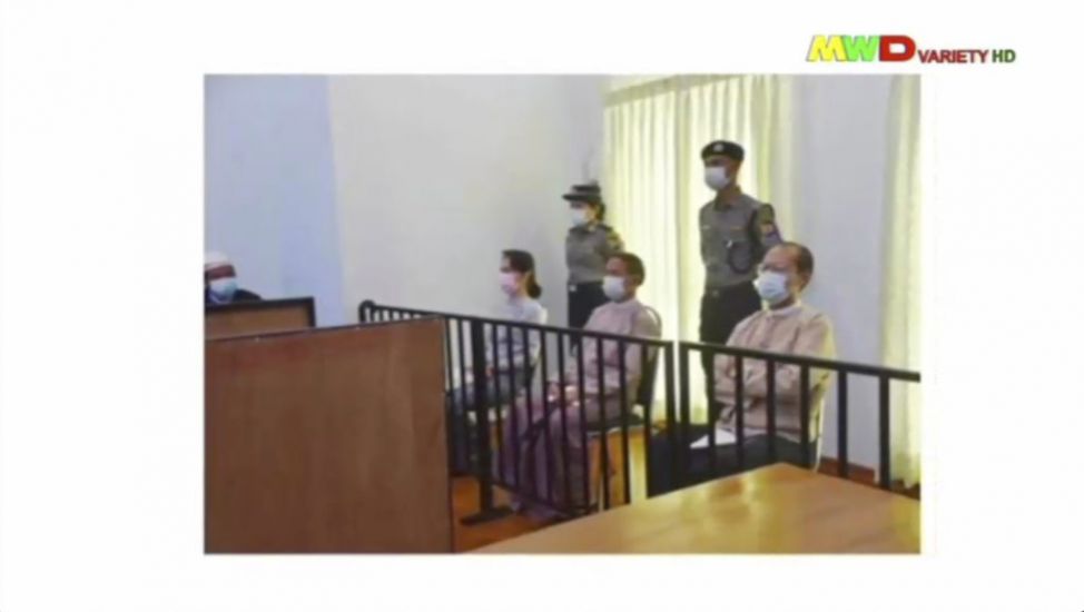 Myanmar’s Aung San Suu Kyi Makes First In-Person Court Appearance