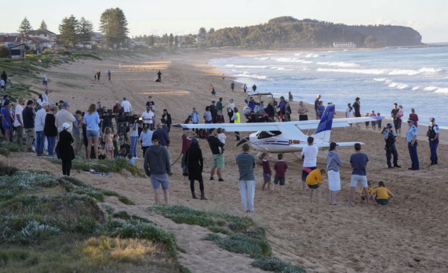 Plane Lands Safely On Sydney Beach After Engine Fails