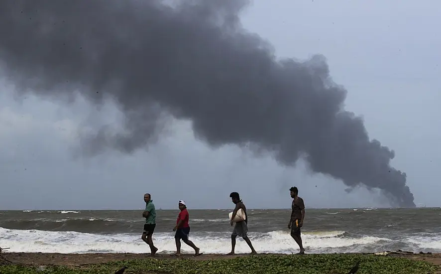 Sinking Ship Loaded With Chemicals Towed Away From Sri Lanka’s Coast