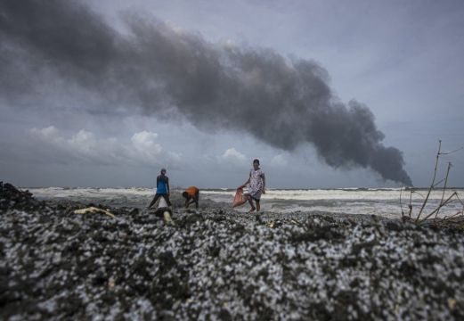 Race To Prevent Environmental Disaster As Chemicals Ship Sinks Off Sri Lanka