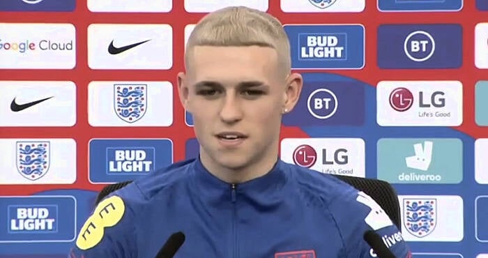 Phil Foden Sports New Dyed Blonde Hair Amid Comparisons To Paul Gascoigne