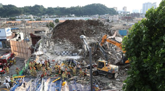 Death Toll Climbs After Building Collapses In South Korea