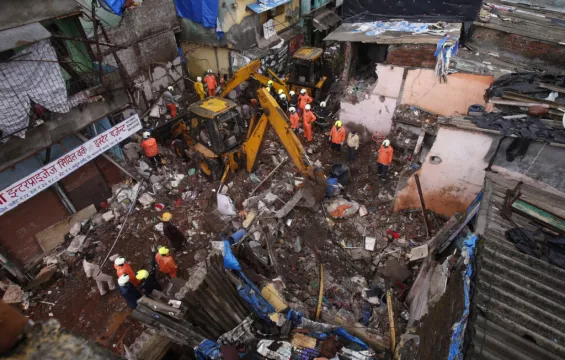 11 Dead As Three-Storey Building Collapses In India Amid Heavy Rain