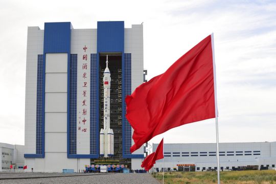 Rocket Moves To Launch Pad As China Prepares To Send First Crew To Space Station