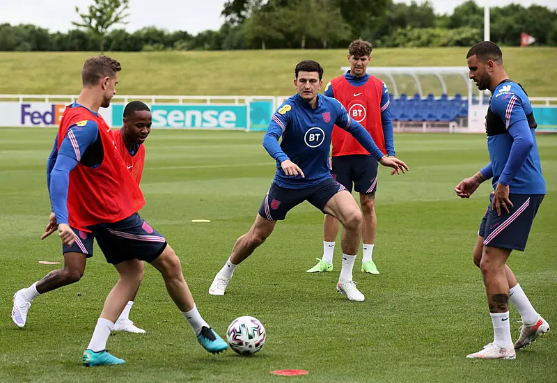 Harry Maguire Takes Part In England’s Training Session