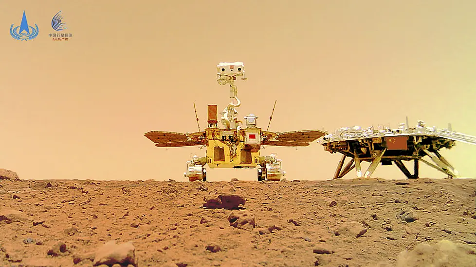 Chinese Rover Takes Selfie On Dusty Martian Surface