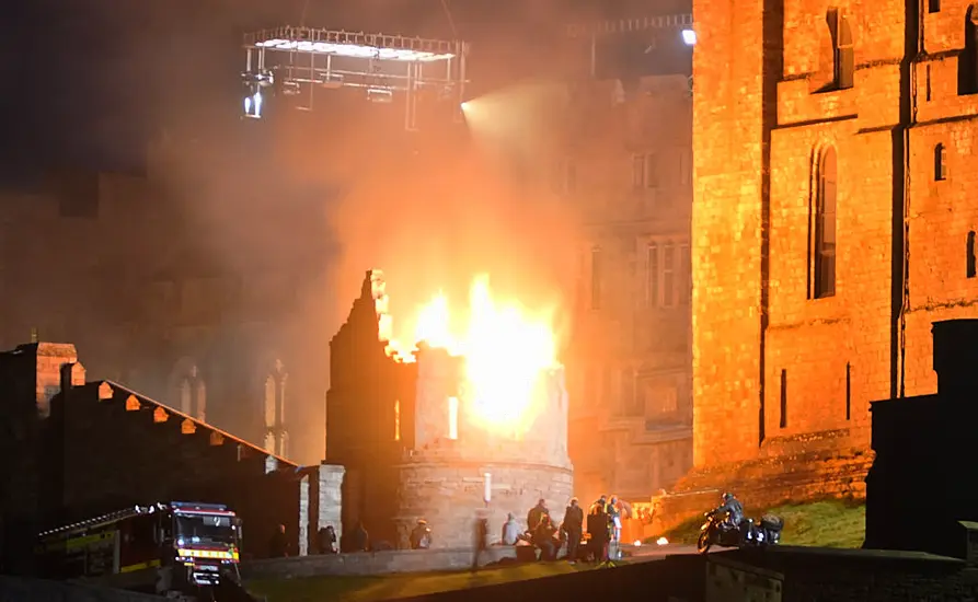 New Indiana Jones Film Lights Up Night Sky At Historic Castle