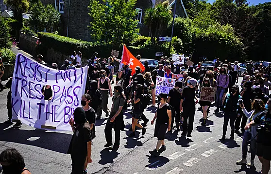 Hundreds Of Kill The Bill Protesters March Near G7 Summit