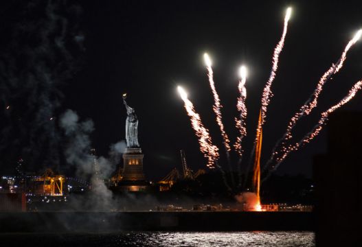 New York Celebrates Relaxation Of Coronavirus Restrictions With Fireworks
