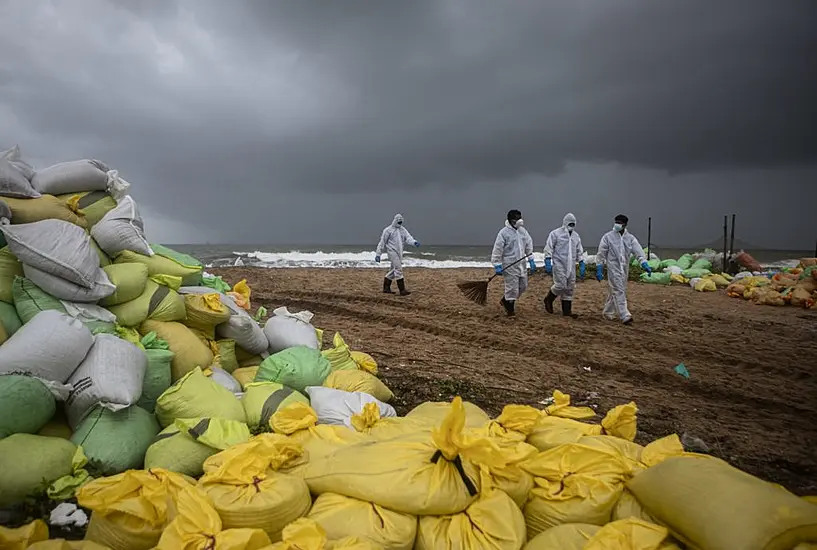 Fears Of Environmental Disaster As Stricken Ship Sinks Off Sri Lanka