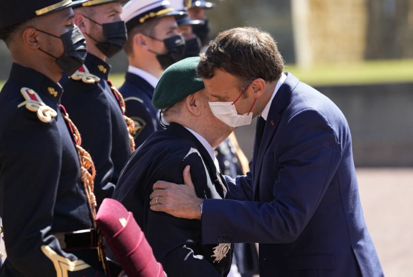 Macron Revives Tradition Of The French Cheek-Kiss As Fear Of Covid Recedes