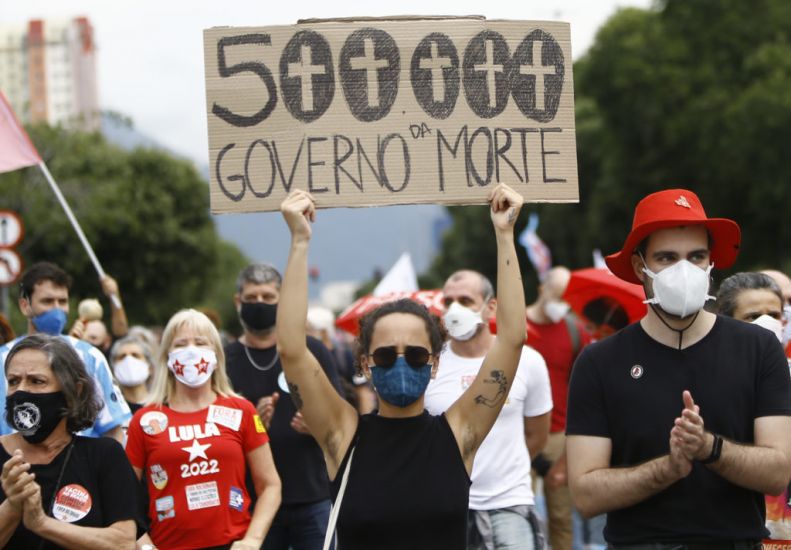 Protests Against President As Brazil Tops 500,000 Deaths