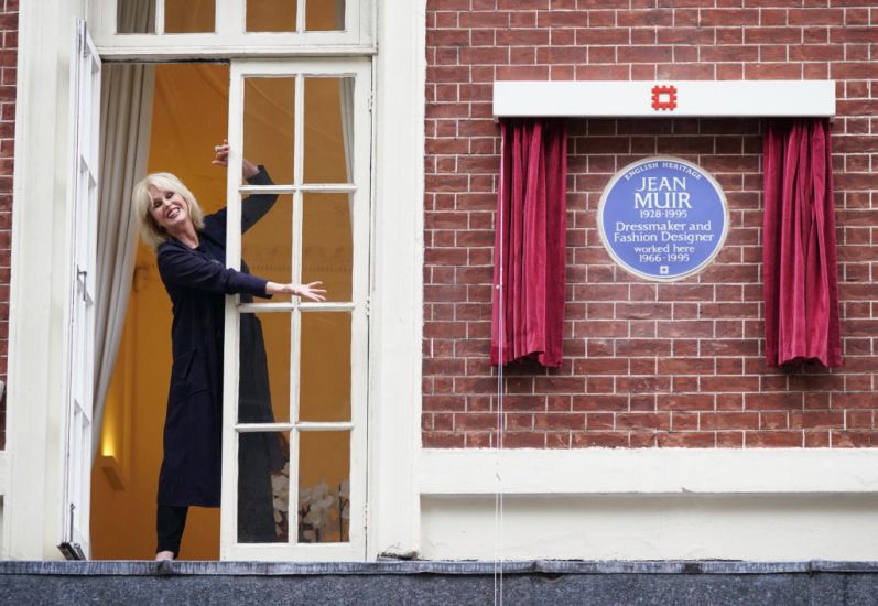 Joanna Lumley Unveils Plaque To Fashion Designer Jean Muir