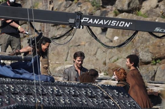 Chris Pine And Michelle Rodriguez Pictured On Set Of Dungeons And Dragons Movie
