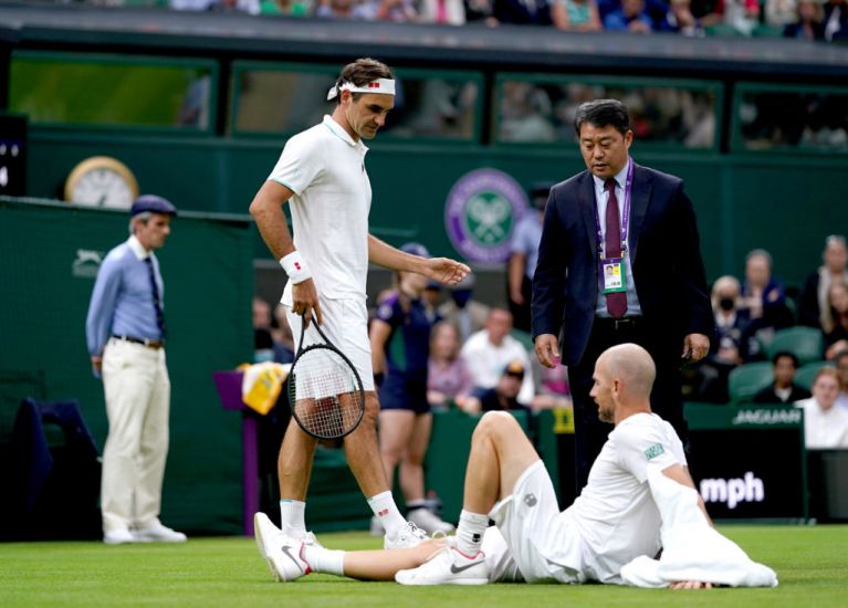 Roger Federer Survives Major Scare As Injury Forces Adrian Mannarino To Retire