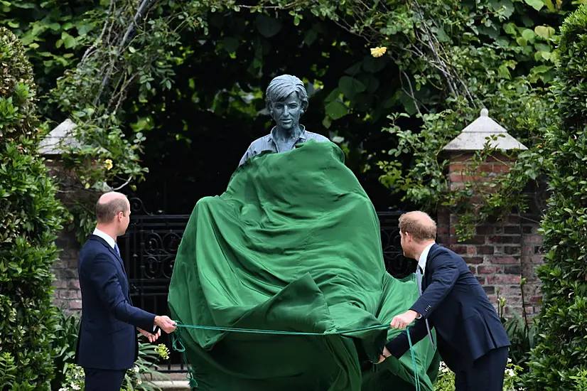 Princes William And Harry Put On United Front At Unveiling Of Diana Statue