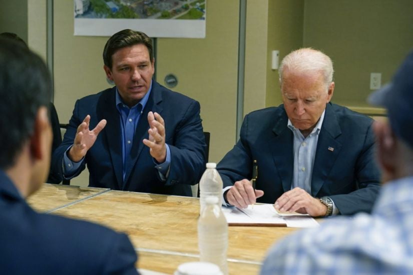 Biden Offers Comfort As Safety Fears Halt Rescue Work At Apartment Collapse Site